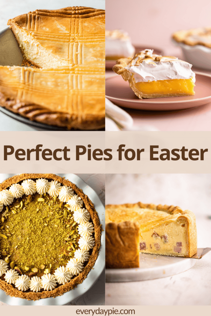 Easter pie recipes featuring ricotta pies, fruit pies and nut pies.