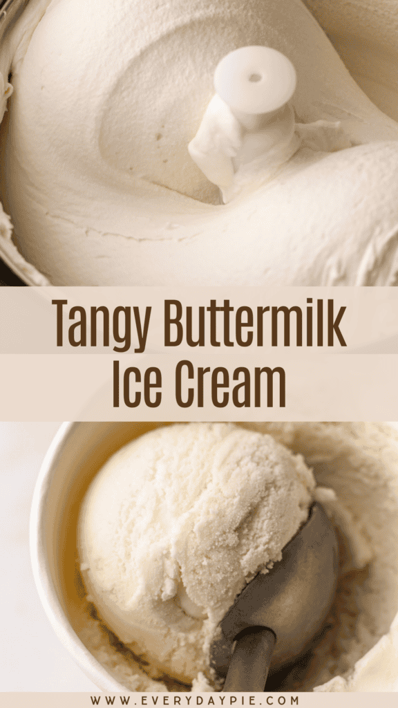Prepared buttermilk ice cream.