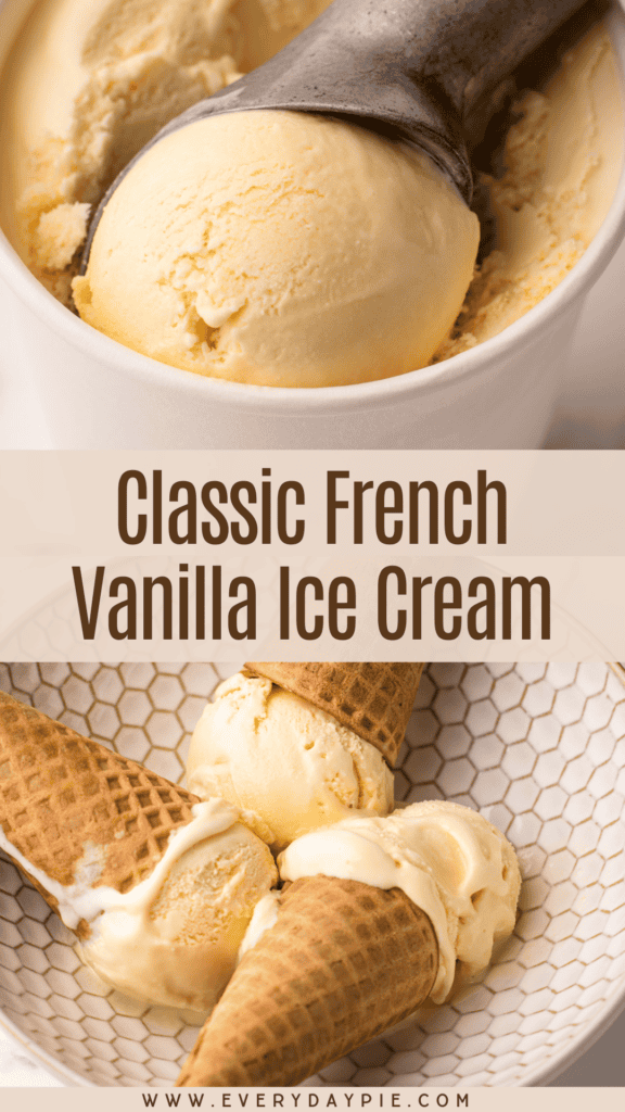 A batch of french vanilla ice cream made at home.