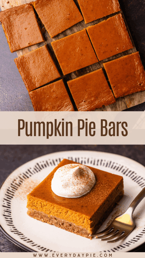 Baked and served pumpkin pie bars.